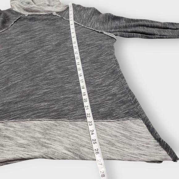 Free People Beach Cocoon Cowl Pullover Top One Body Charcoal Grey Oversized - Picture 11 of 11